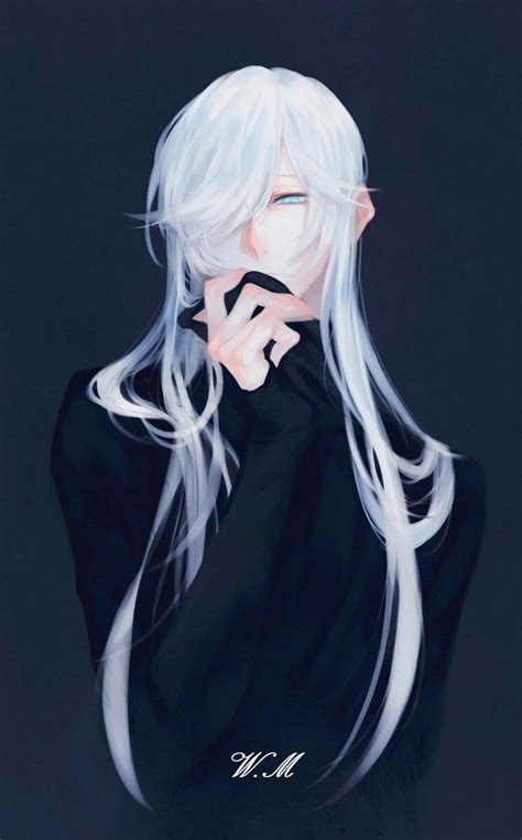 Long Black Hair Aesthetic Boy in 2020 | White hair anime guy, Anime guy long hair, Anime long hair