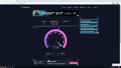 Speed Test of 1000Mbps Gigabit Fiber Optic Internet - YouTube