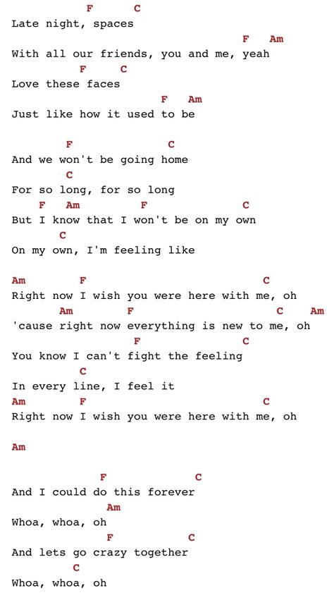 Right Now - One Direction (chords)