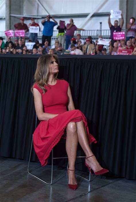 PHOTOS: Melania Trump in Red Dress at Melbourne Rally