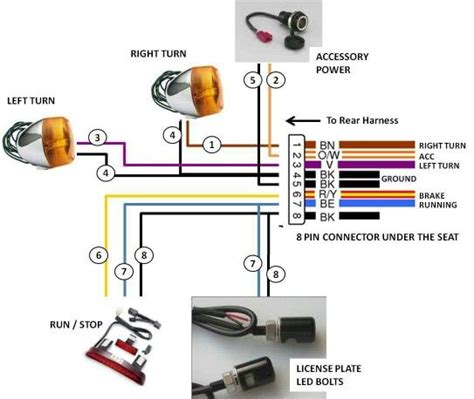 Tail wires | Electrical wiring diagram, Sportster, License plate