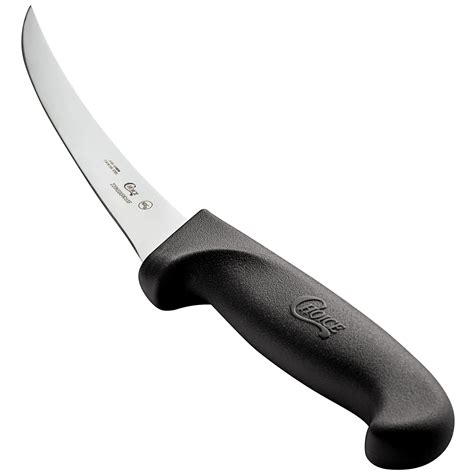 Choice 6" Curved Stiff Boning Knife with Black Handle