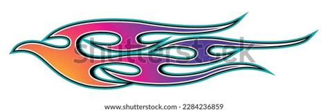 Fire Flames Racing Car Decal Vector Stock Vector (Royalty Free ...