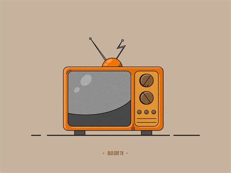 Old TV - illustration | Old tv, Cartoon trees, Illustration