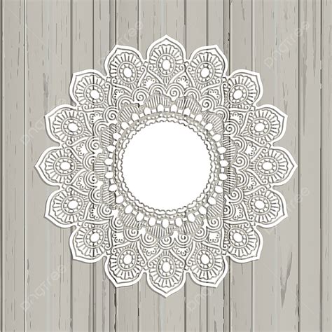 Lace Mandala Vector Art PNG, Lace Mandala On Wood Texture 1406, Flower, Floral, Abstract PNG ...