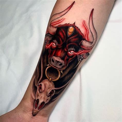 Top 32 Aggressive Bull Tattoo Design Ideas (2021 Updated) | Bull ...