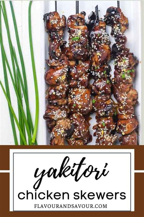 Easy Japanese Chicken Yakitori Skewers - Flavour and Savour