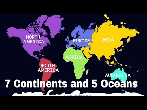 Map Of The 7 Continents And Oceans