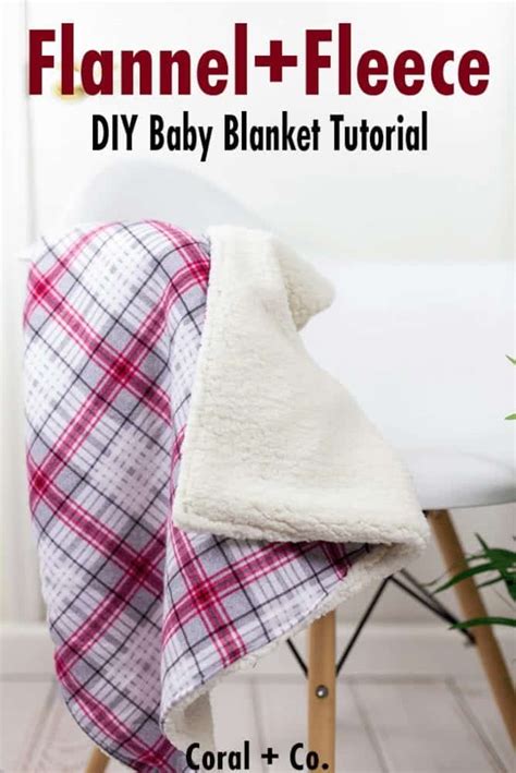 DIY-Flannel-Sherpa-Fleece-Baby-Blanket-Tutorial - Coral + Co.