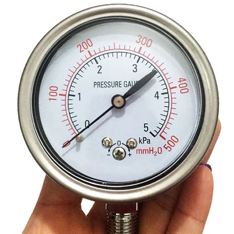 Stainless steel shell YE 60 diaphragm pressure gauge water meter column surface micro pressure ...