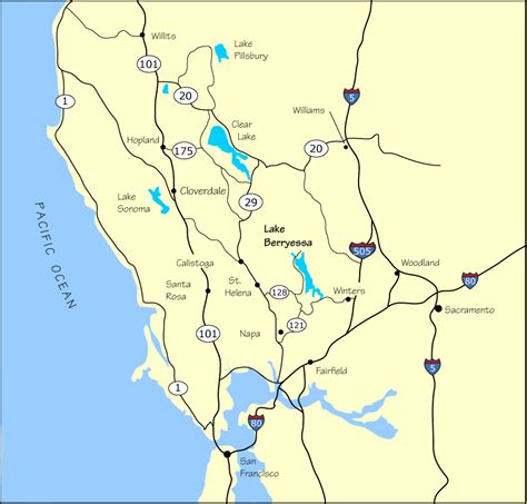 Lake Berryessa Directions