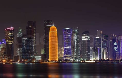 Skyline of Doha downtown, Qatar | Stock image | Colourbox