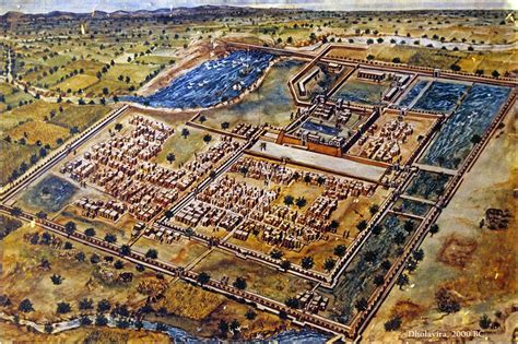 The planned city of Dholavira around 4000 years ago, one of the great ...