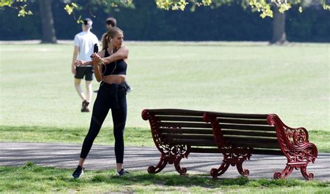 Arabella Chi - Workout candids in the park in London-02 | GotCeleb