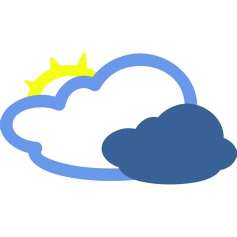 Cloudy with some sun weather symbol vector image | Free SVG