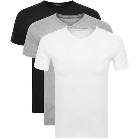 Tommy Hilfiger Triple Pack V Neck T Shirts | Mainline Menswear
