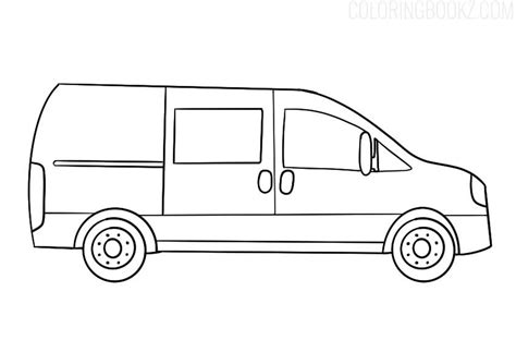 Minivan Coloring Page - Coloring Books in 2021 | Mini van, Coloring books, Coloring pages