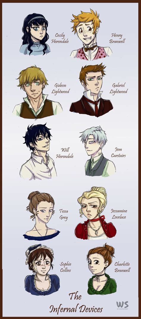 Character Chart - The Infernal Devices by whitespirit.deviantart.com on @deviantART | The ...