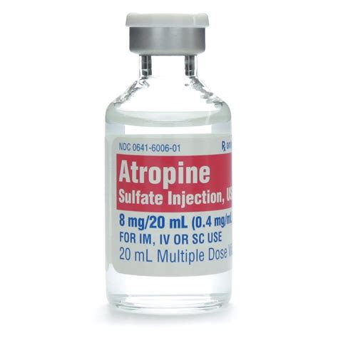 Atropine Sulfate, 0.4mg/mL, MDV, 20mL Vial | McGuff