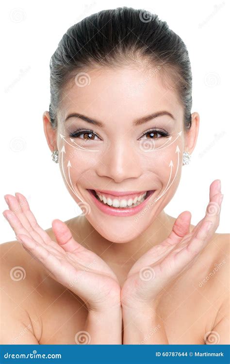 Face Lift Anti-aging Treatment - Asian Woman Stock Photo - Image: 60787644