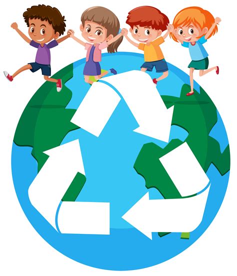 Children around the world recycling concept 591424 Vector Art at Vecteezy