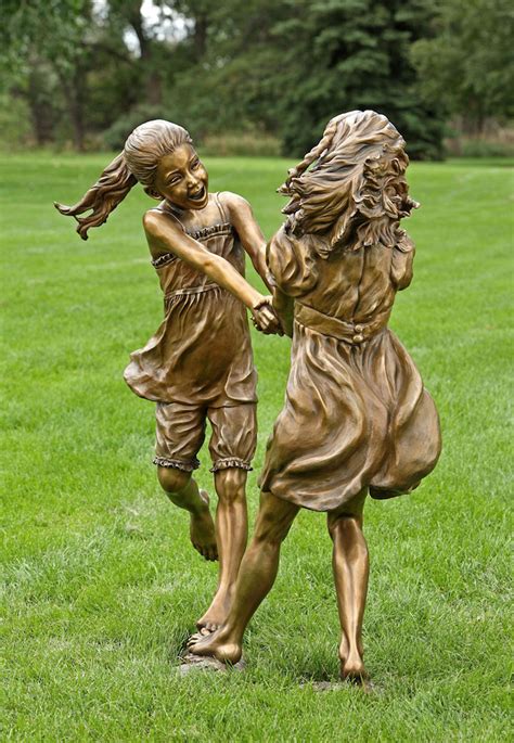 Stunning Human Bronze Sculptures Of Playful Children