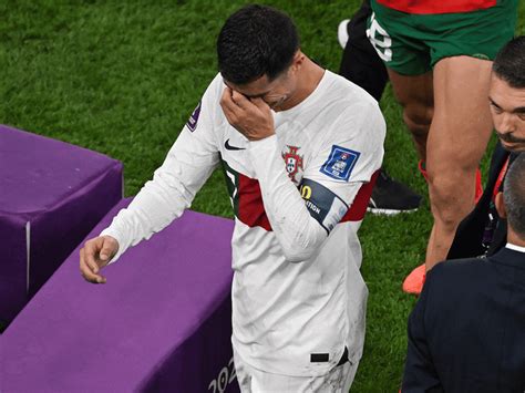 Cristiano Ronaldo Cries After Portugal World Cup Loss to Morocco