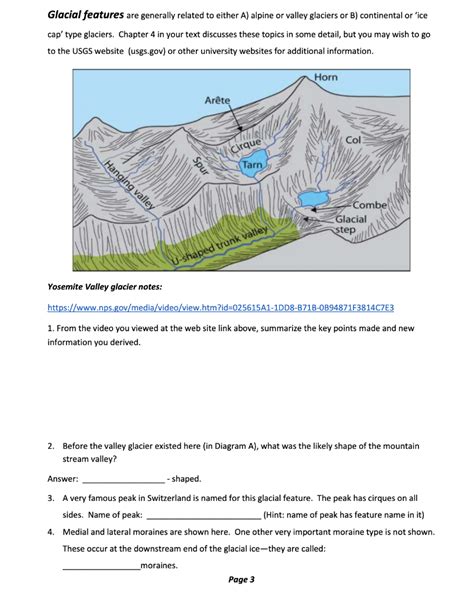 Glacial features are generally related to either A) | Chegg.com