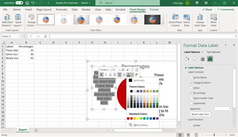 How to make a pie chart in Excel