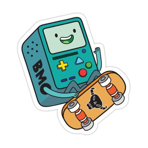 BMO Skateboard Sticker by plushism | Skateboard stickers, Cool stickers ...