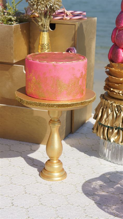 Glitter Cake in Pink and Gold