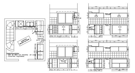 Kitchen plan design in DWG file - Cadbull