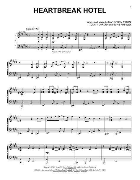 Heartbreak Hotel | Sheet Music Direct