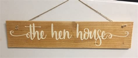 The hen house wood sign, chicken coop, rustic farmhouse sign, decoration by TaylorMadeTreasureUS ...