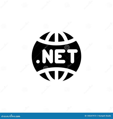 Dotnet Icon with Glyph Style Vector Illustration Stock Vector - Illustration of framework ...