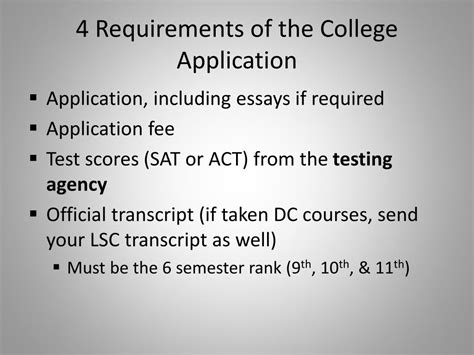 PPT - A Look at the College Application Process PowerPoint Presentation ...