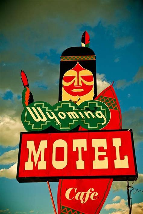 Wyoming Motel Sign, Neon Sign, Retro Home Decor, Road Trip, Native ...