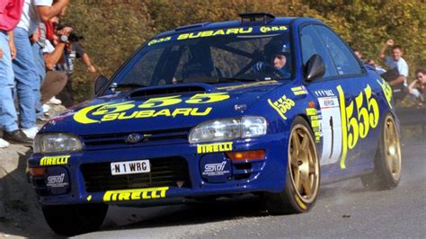 Colin McRae and the 1996 Subaru Impreza 555 Rally car - YouTube