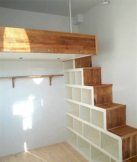 Loft bed with storage stairs, Furniture & Home Living, Furniture, Bed ...