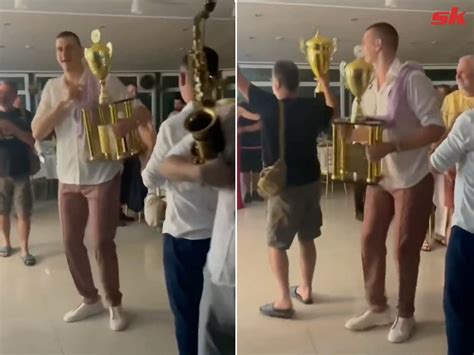 Watch: 2023 NBA Champion Nikola Jokic celebrates another trophy with his horses in Serbia