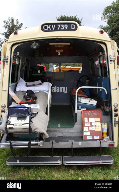 The inside of a 1960's ambulance Stock Photo: 25664423 - Alamy