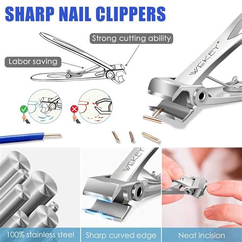 Toenail Clippers for Thick Ingrown Nails Heavy Duty Straight Wide Jaw ...