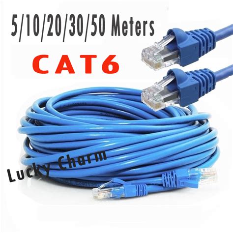 Cat6 Lan cable CAT 6 Ethernet LAN Cable 5M 10M 20M 30M 40M 50M Network ...