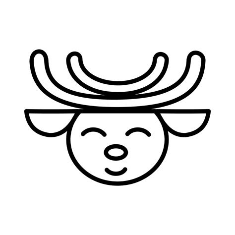 Reindeer Icon Line Style.eps 4513079 Vector Art at Vecteezy