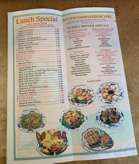 China King menu in Oceanside, New York, USA