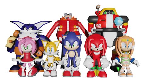 a render of all my sonic adventure blender models : r/SonicTheHedgehog