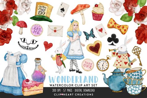 Alice In Wonderland Digital Clipart