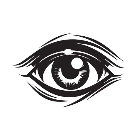 Eye vector icon. Black and white isolated eye. Graphic design. Watch ...