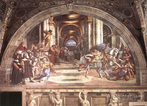 Raphael The Expulsion Of Heliodorus From The Temple (stanza Di Eliodoro ...