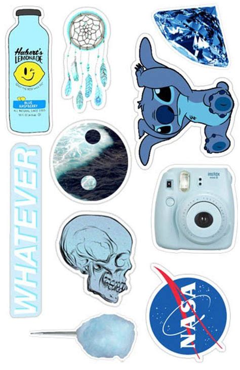 Aesthetic Laptop Stickers Blue - Markoyxiana